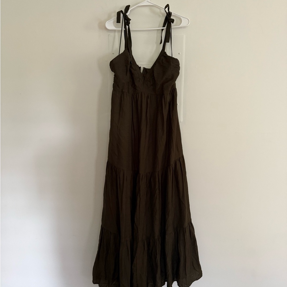 Elegant Olive Green Maxi Dress